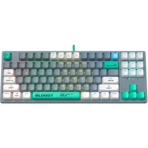 Клавиатура A4Tech Bloody S87 Energy механическая серый/зеленый USB for gamer LED (S87 USB ENERGY ASH) Клавиатура A4Tech Bloody S87 Energy механическая серый/зеленый USB for gamer LED (S87 USB ENERGY ASH)